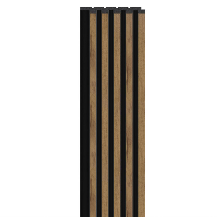 17 Stories Laytyn 12.2 cm x 285 cm Shiplap Wall Paneling in Oak (12